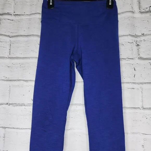 Manduka Essence High Rise Yoga Leggings Heather Blue Small - Picture 3 of 10